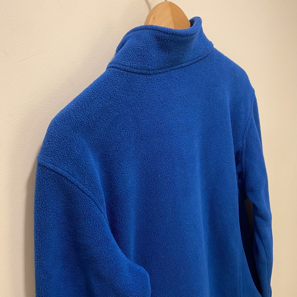 LL Bean Mens Full Zip Fleece Jacket Royal Blue Mock Neck 284511 Large REG - Picture 11 of 14